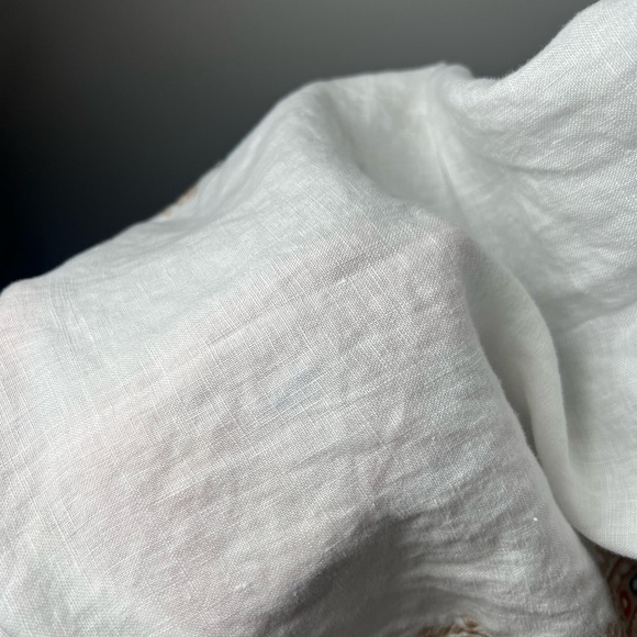 Johnny Was Chandra White Linen Embroidered Tunic Dress Size Small Boho Indie - Picture 3 of 8